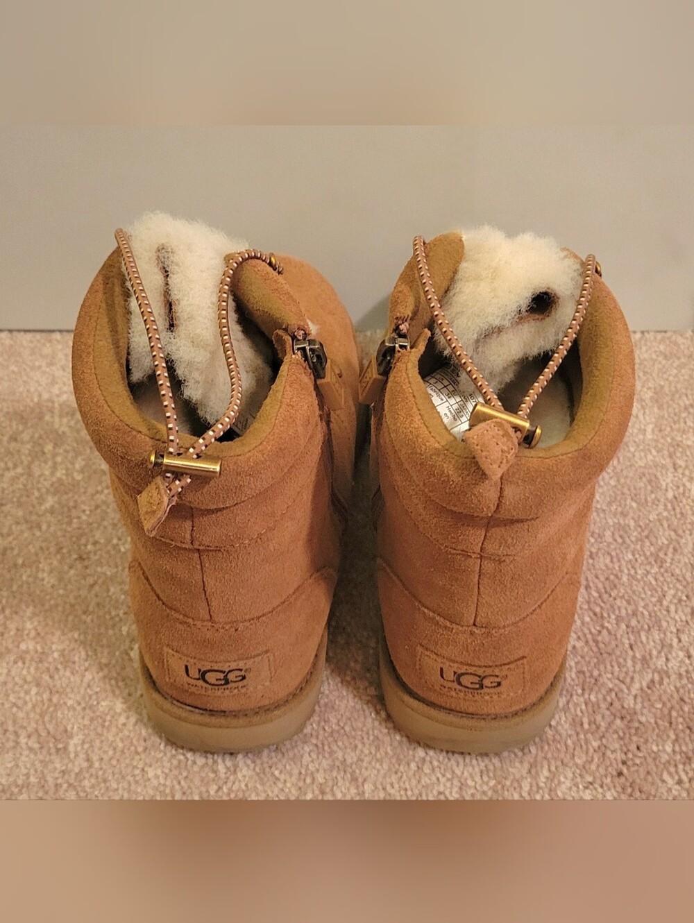UGG Viki Suede Boots Chestnut Size 4 - Picture 9 of 10